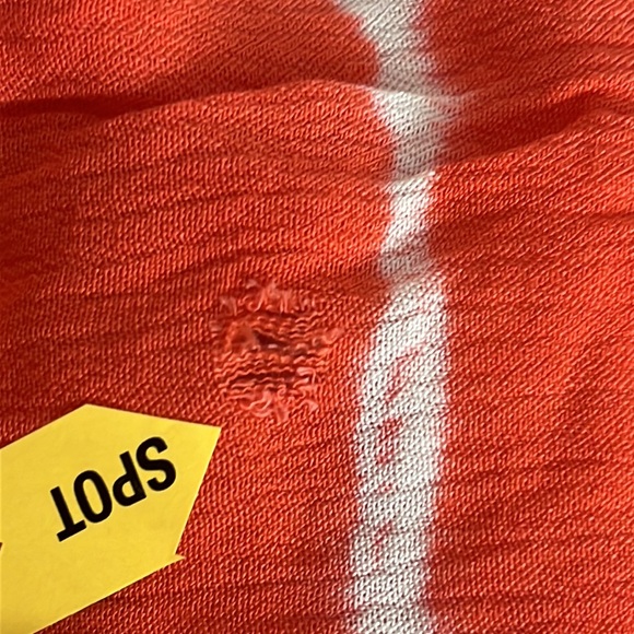 Michael Stars Farrah Maxi Caftan in white & neon pink size OS - Picture 5 of 5